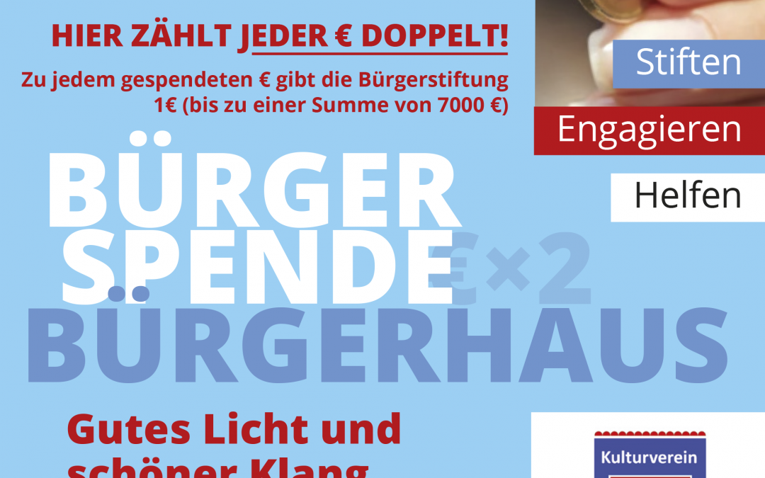 Spendenaktion für Bürgerhaus Aegidienberg –  endlich gutes Licht und schöner Klang